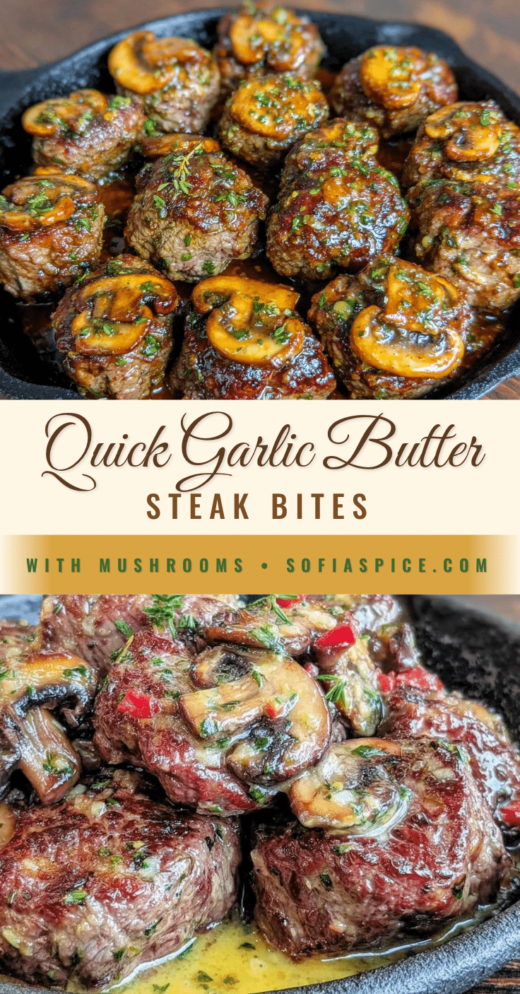 quick garlic butter steak bites recipe
