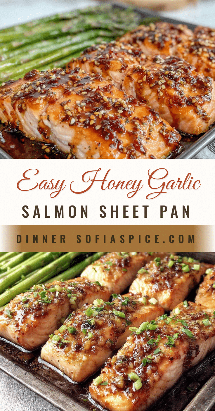 sheet pan honey garlic salmon recipe