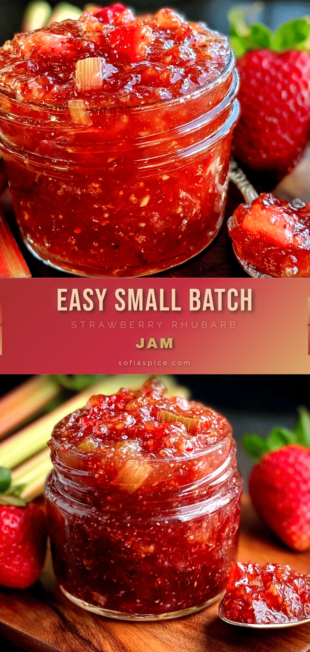 small batch strawberry rhubarb jam recipe