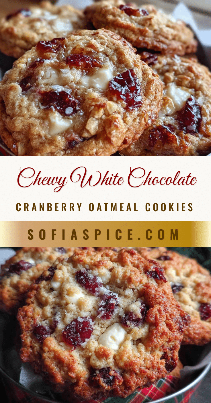 white chocolate cranberry oatmeal cookies recipe
