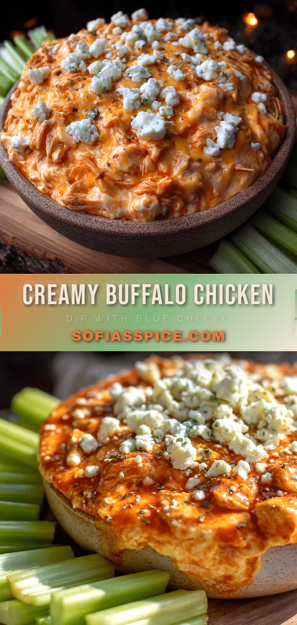 creamy buffalo chicken dip recipe