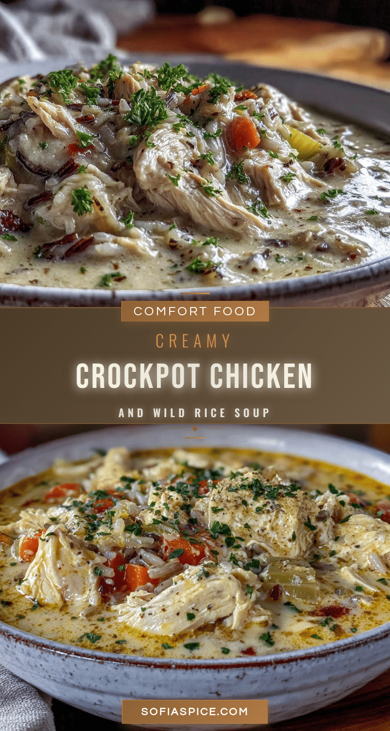 creamy crockpot chicken and wild rice soup recipe