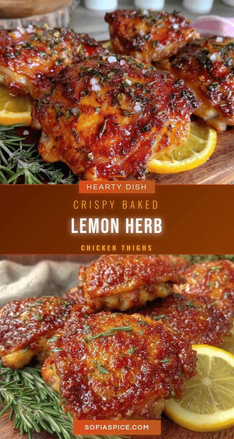 crispy baked lemon herb chicken thighs recipe