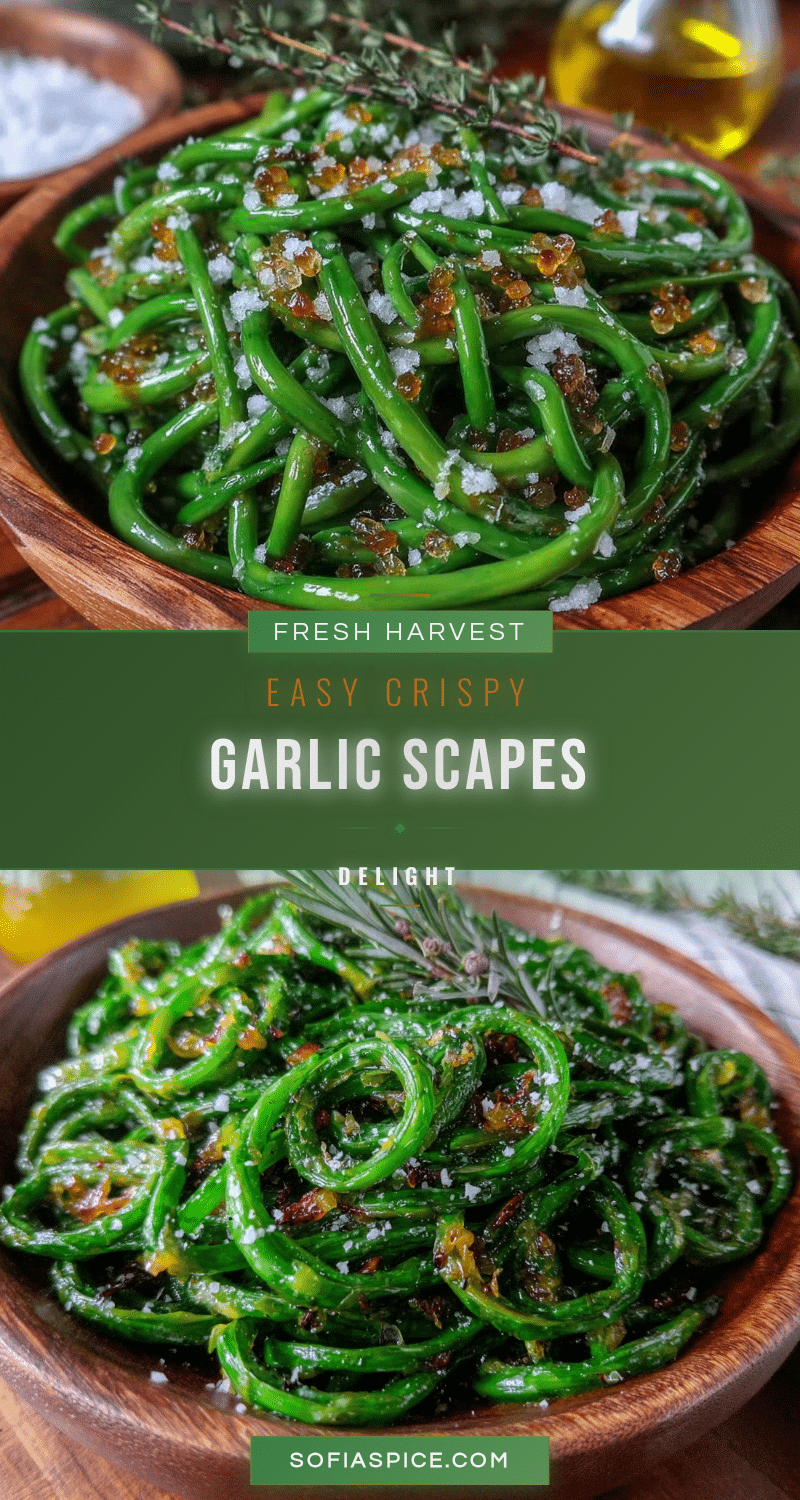 crispy garlic scapes recipe