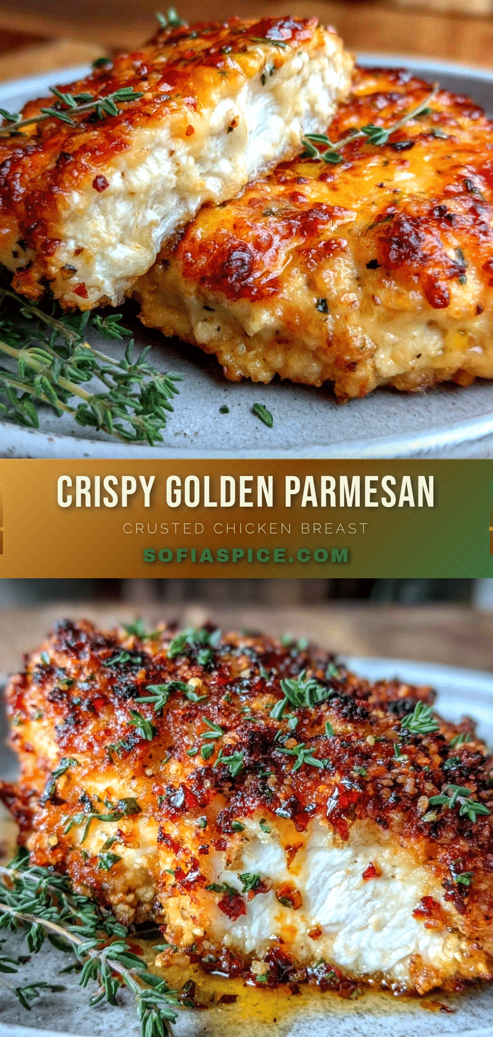 crispy Parmesan crusted chicken breast recipe