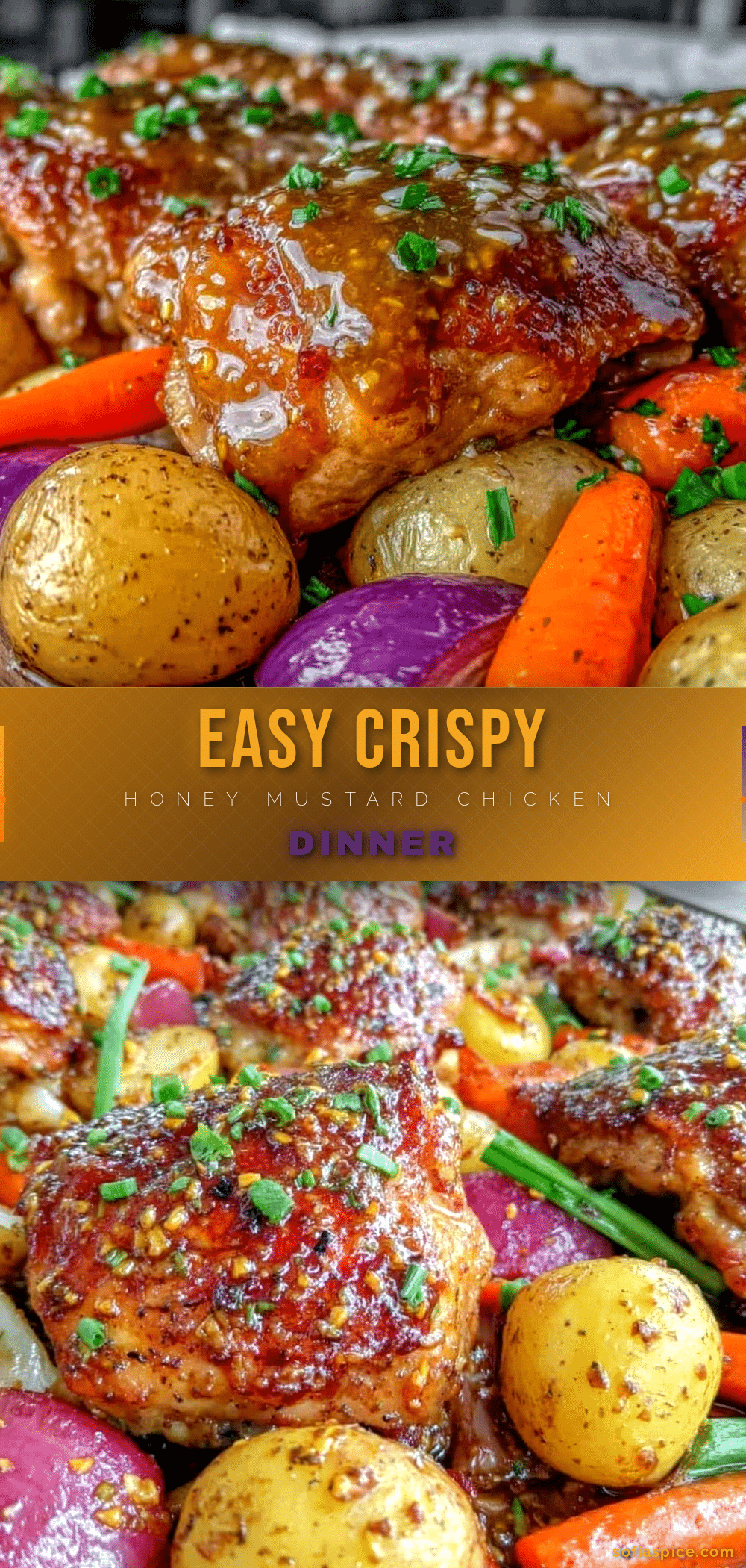 easy crispy sheet pan honey mustard chicken recipe
