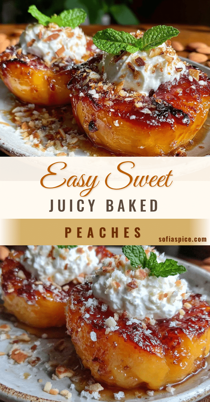 easy sweet juicy baked peaches recipe