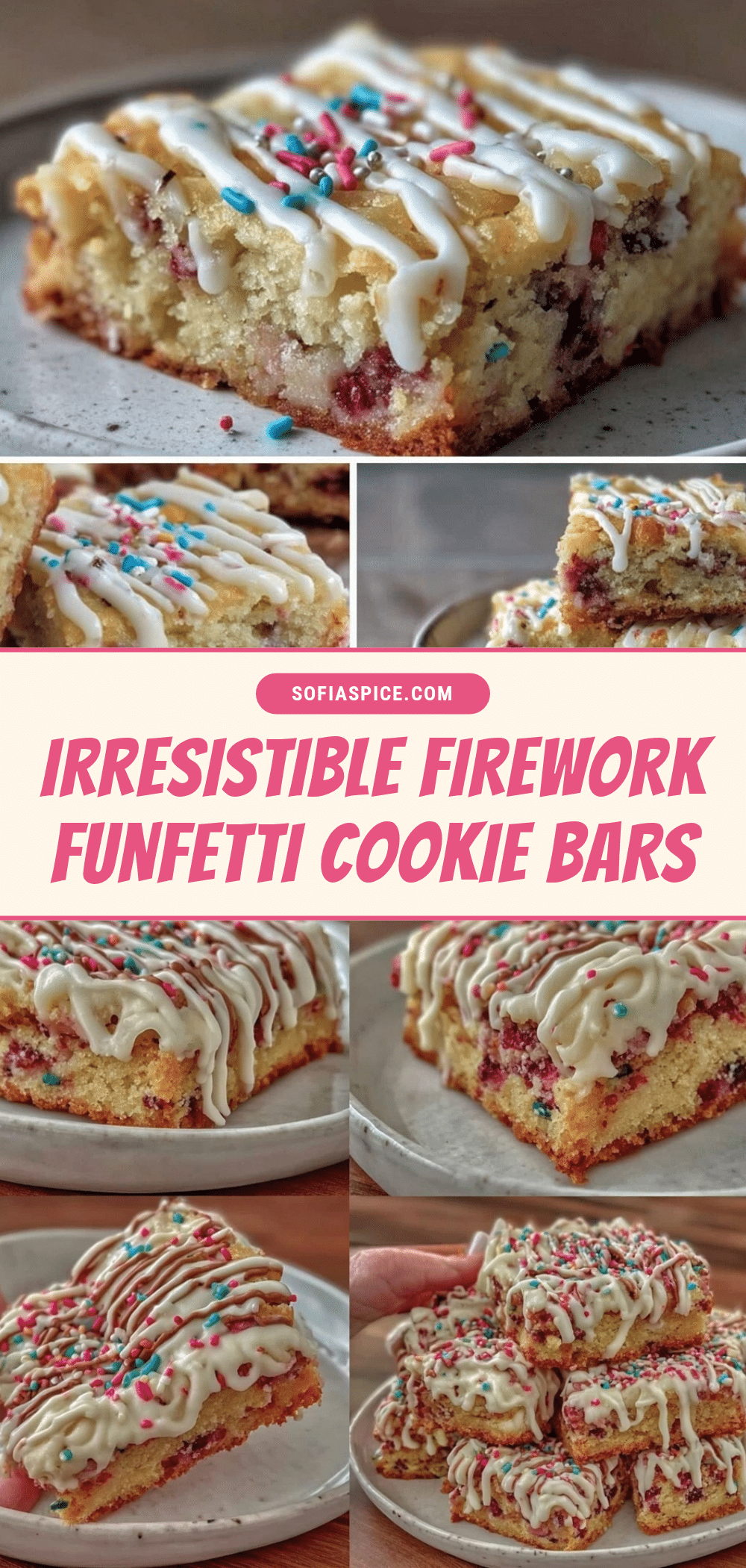 firework funfetti cookie bars recipe