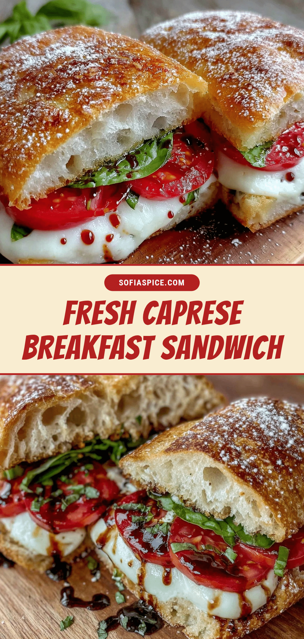 Fresh Caprese Breakfast Sandwich recipe