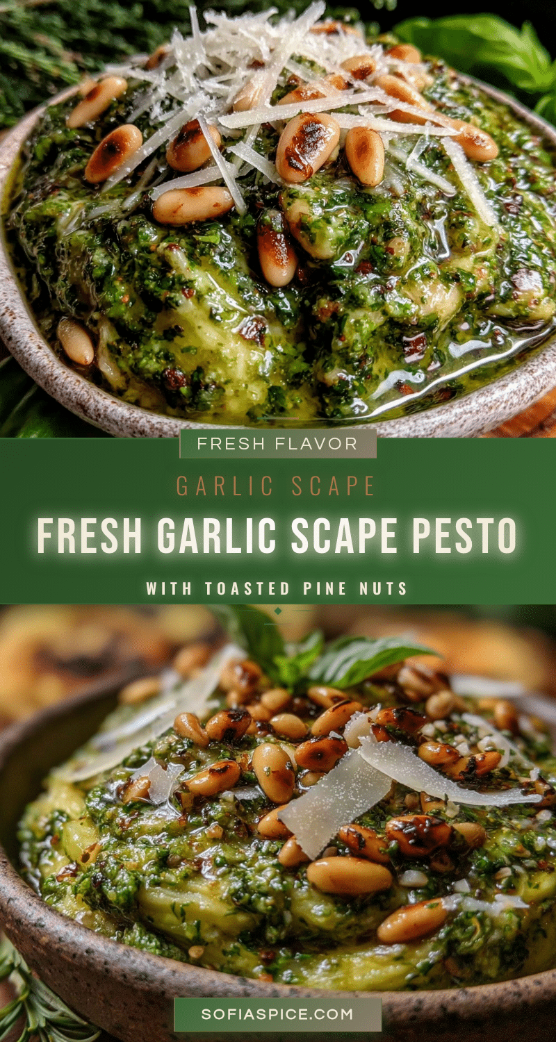 fresh garlic scape pesto recipe