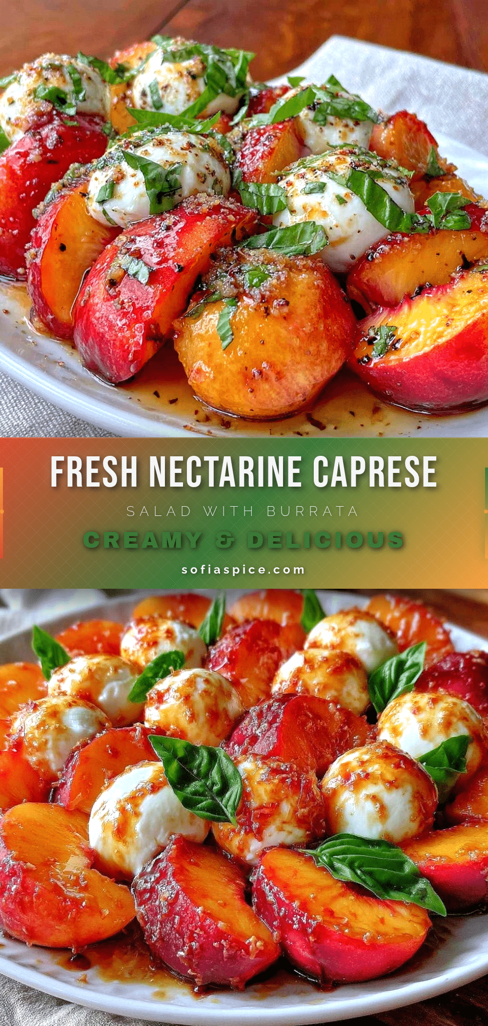fresh nectarine caprese salad recipe