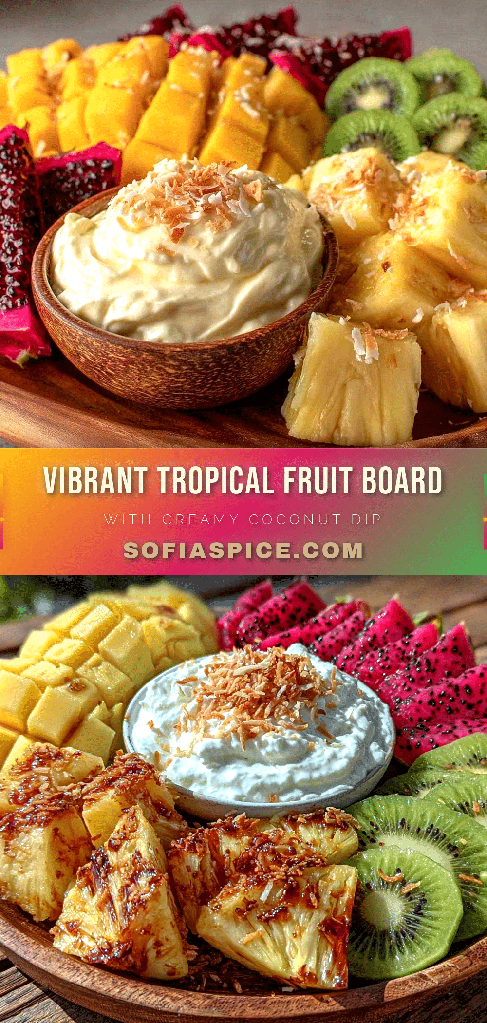 fresh tropical fruit grazing board recipe