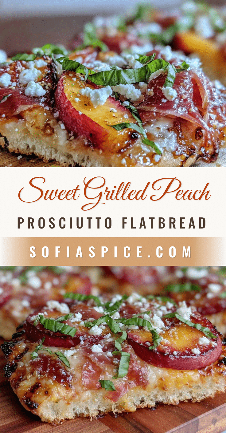 grilled peach and prosciutto flatbread pizza recipe