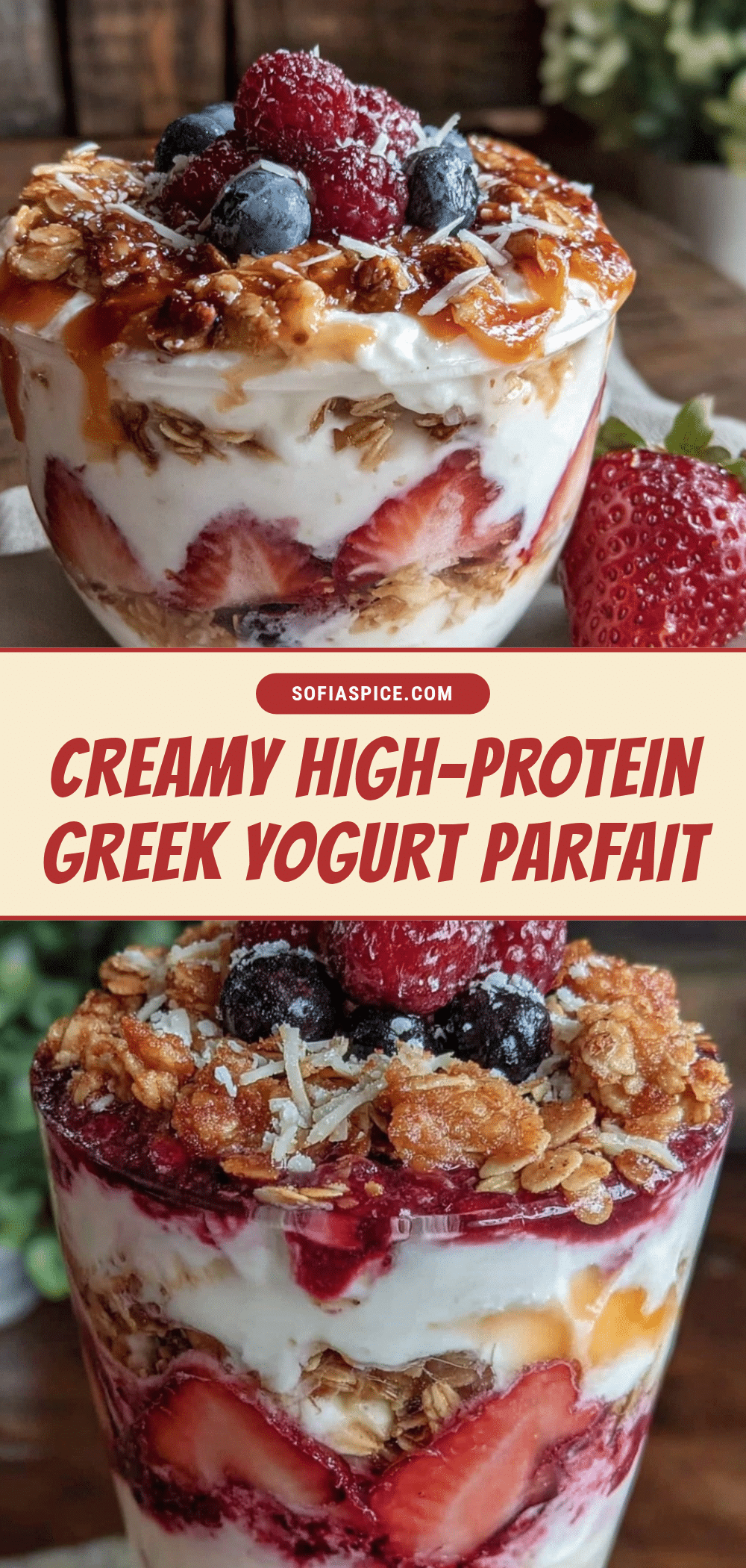 healthy high-protein Greek yogurt parfait recipe