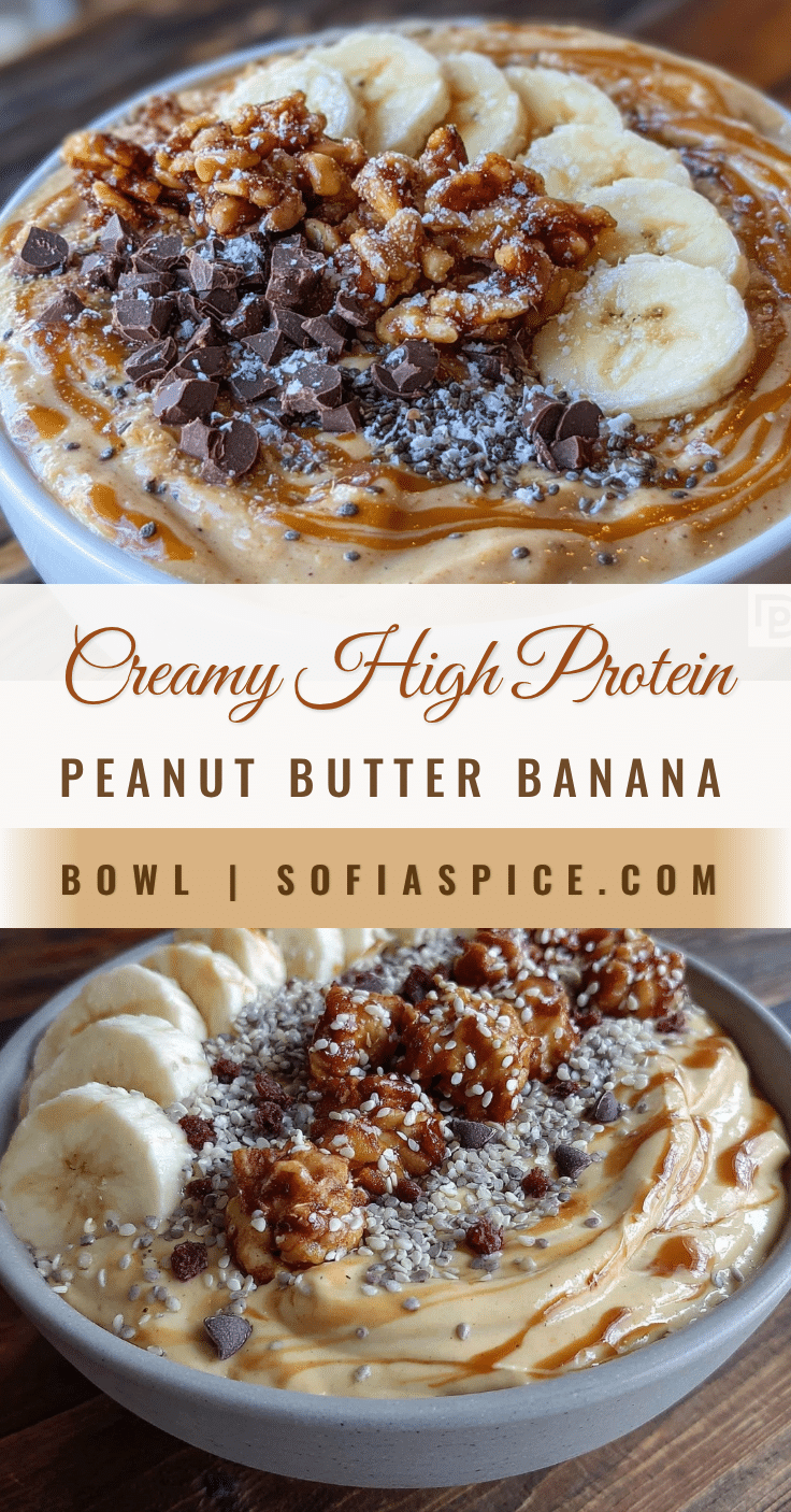 high protein peanut butter banana smoothie bowl recipe