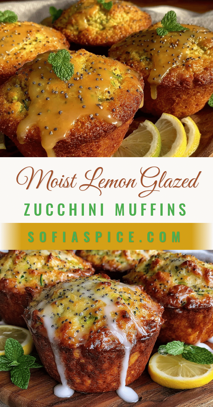 lemon glazed zucchini muffins recipe