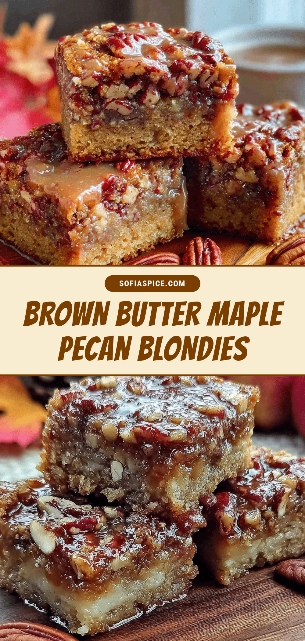 maple pecan blondies recipe