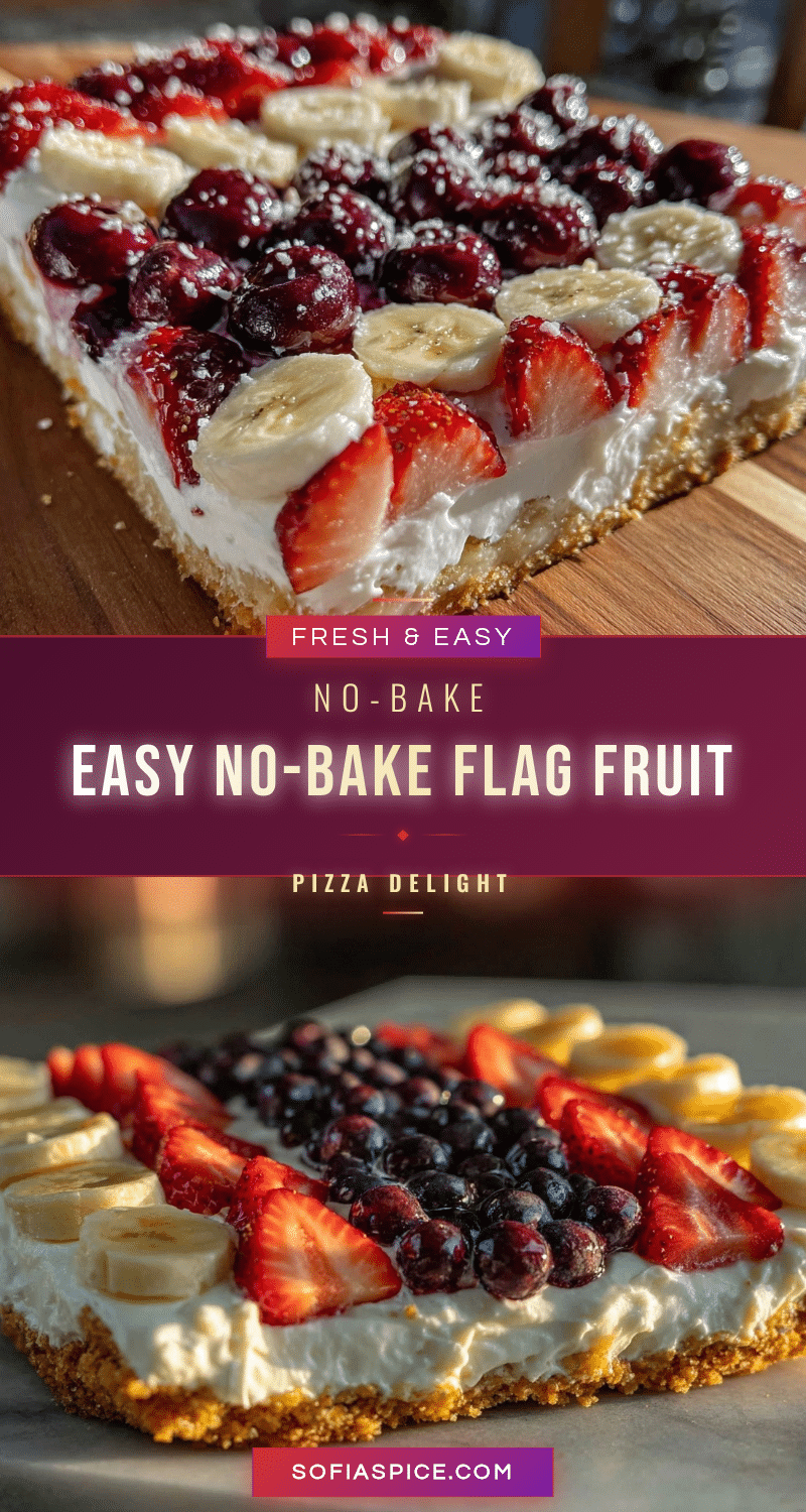 no-bake flag fruit pizza recipe