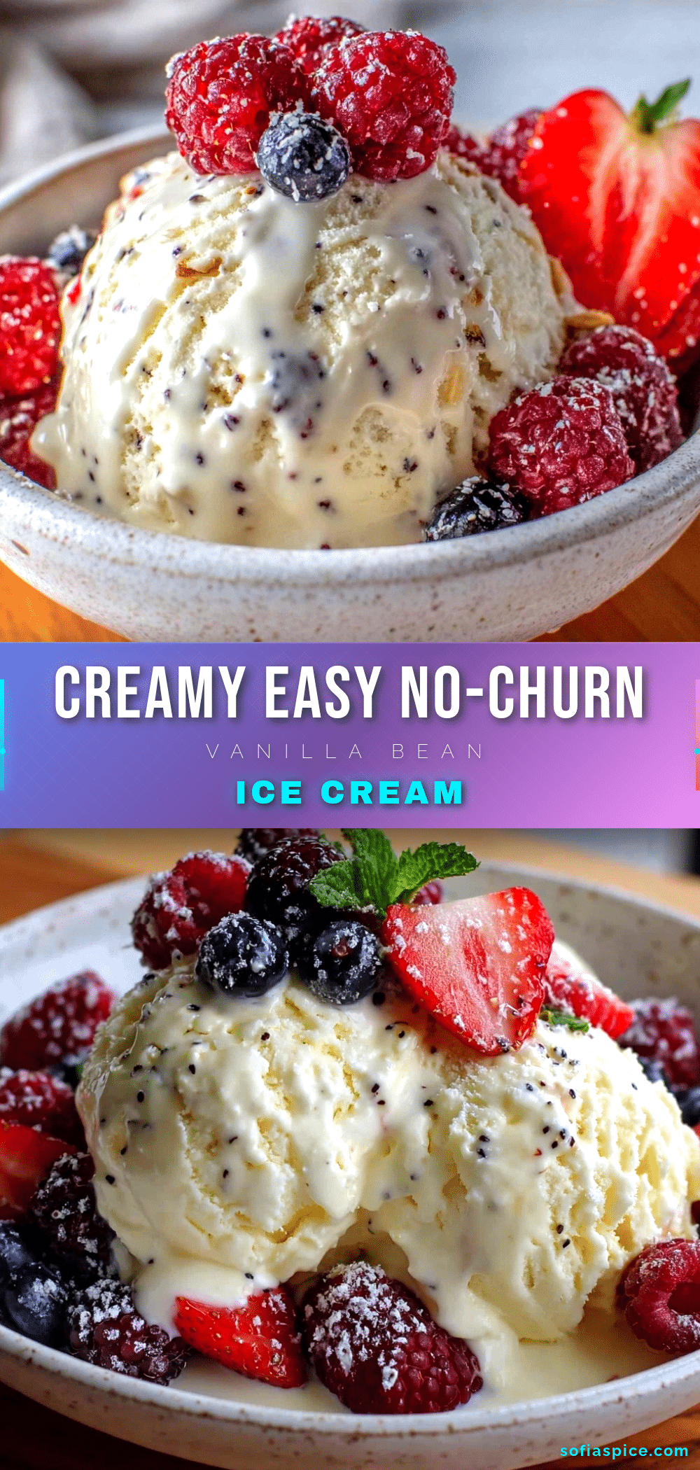 no-churn vanilla bean ice cream recipe