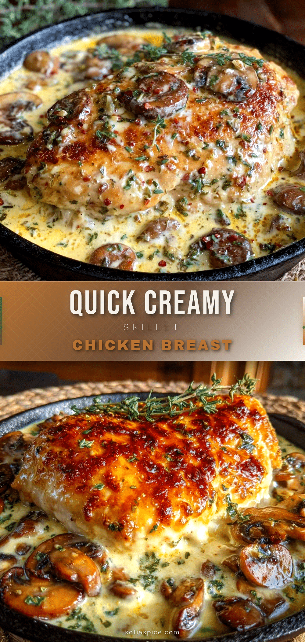 quick creamy skillet chicken breast recipe