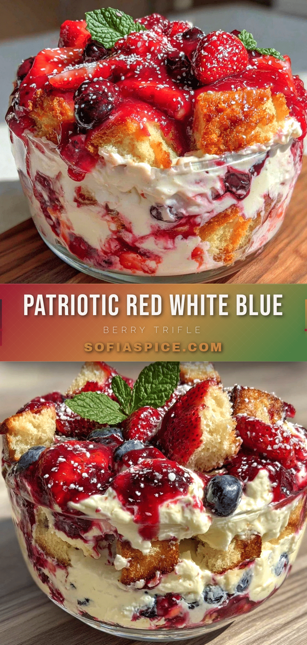 red white and blue berry trifle recipe