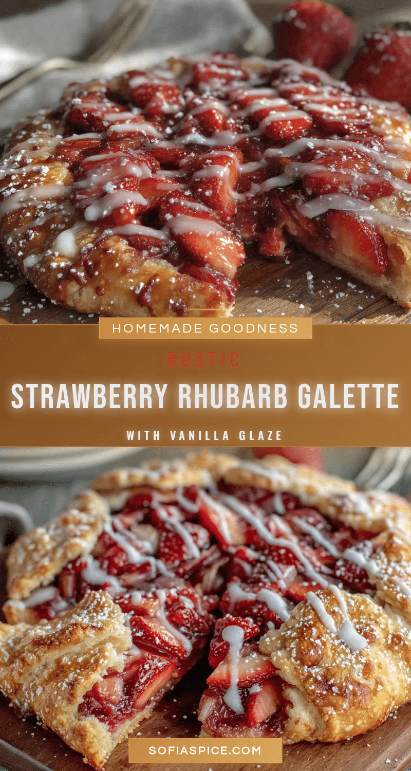 rustic strawberry rhubarb galette recipe