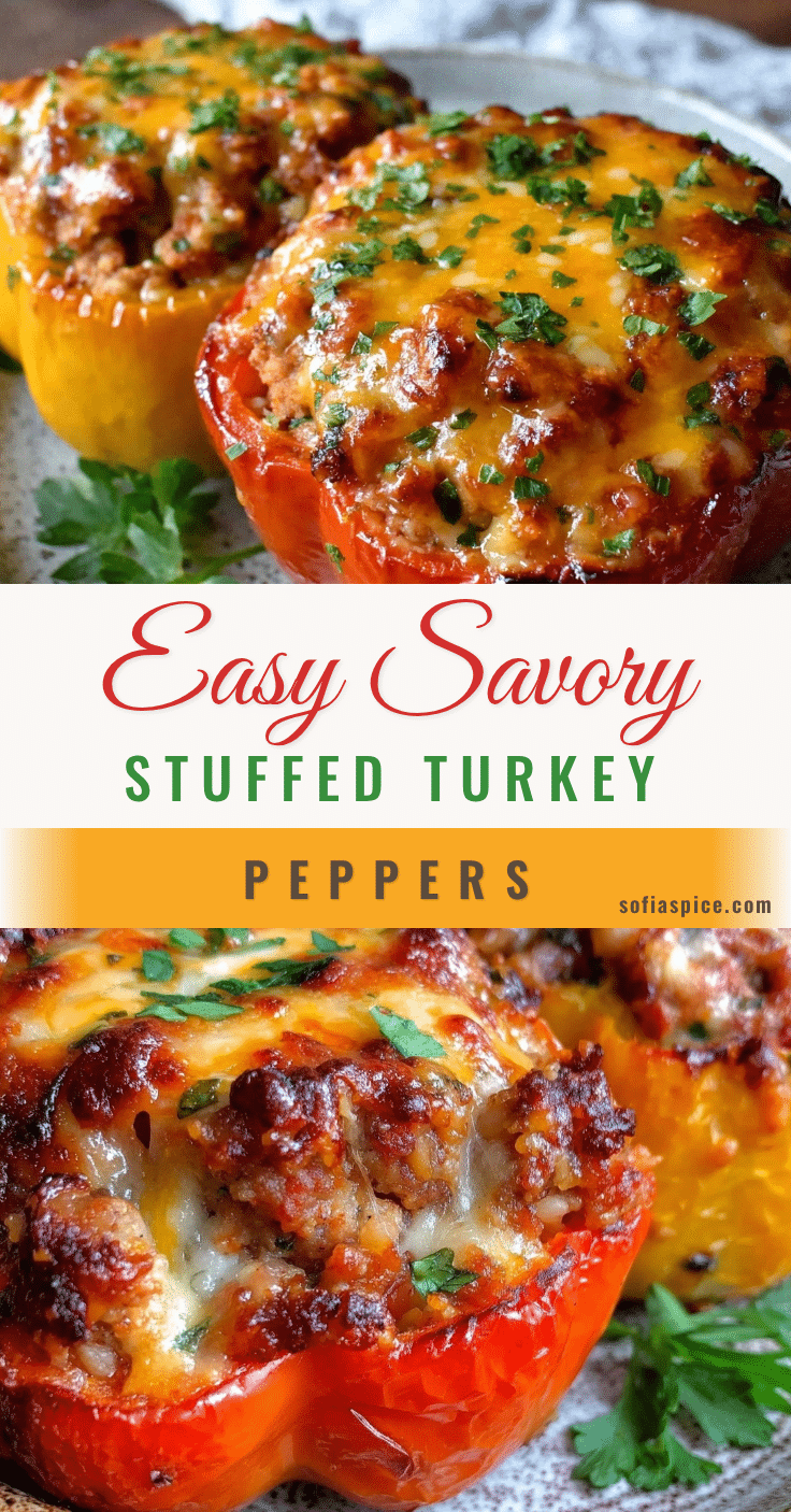 savory stuffed bell peppers with ground turkey recipe