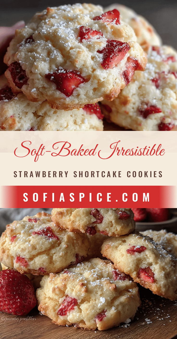 soft-baked strawberry shortcake cookies recipe