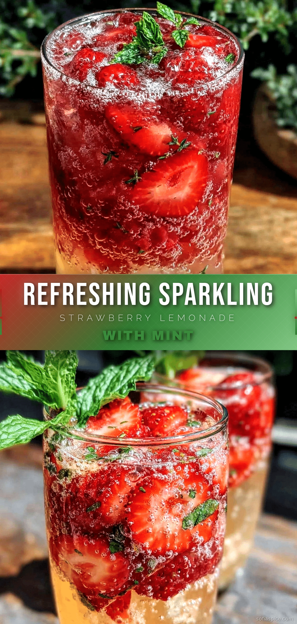 sparkling strawberry lemonade with mint recipe