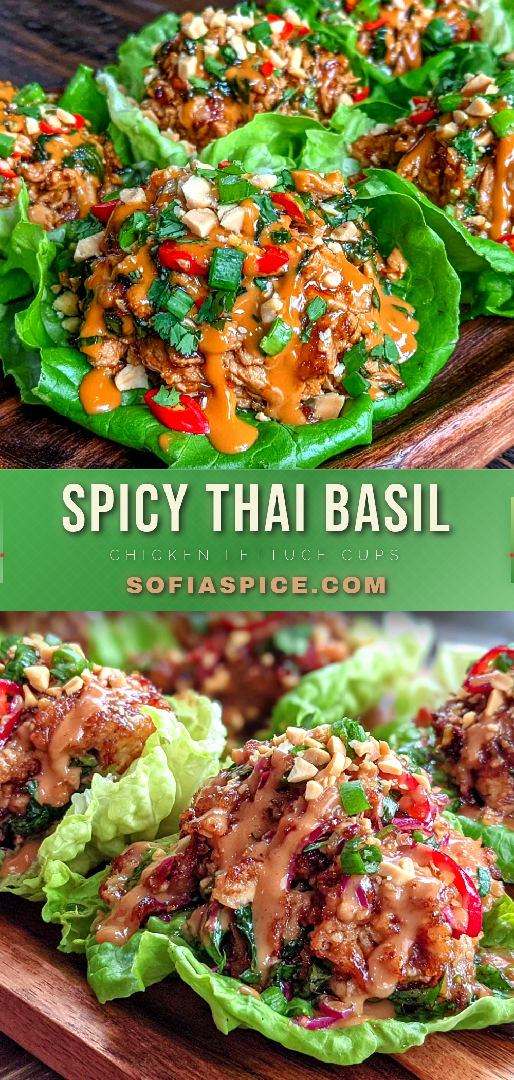 thai basil chicken lettuce cups recipe
