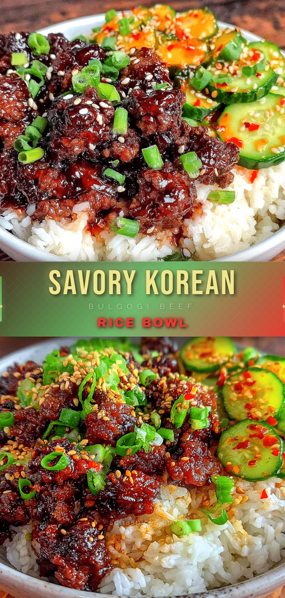 bulgogi ground beef rice bowl recipe