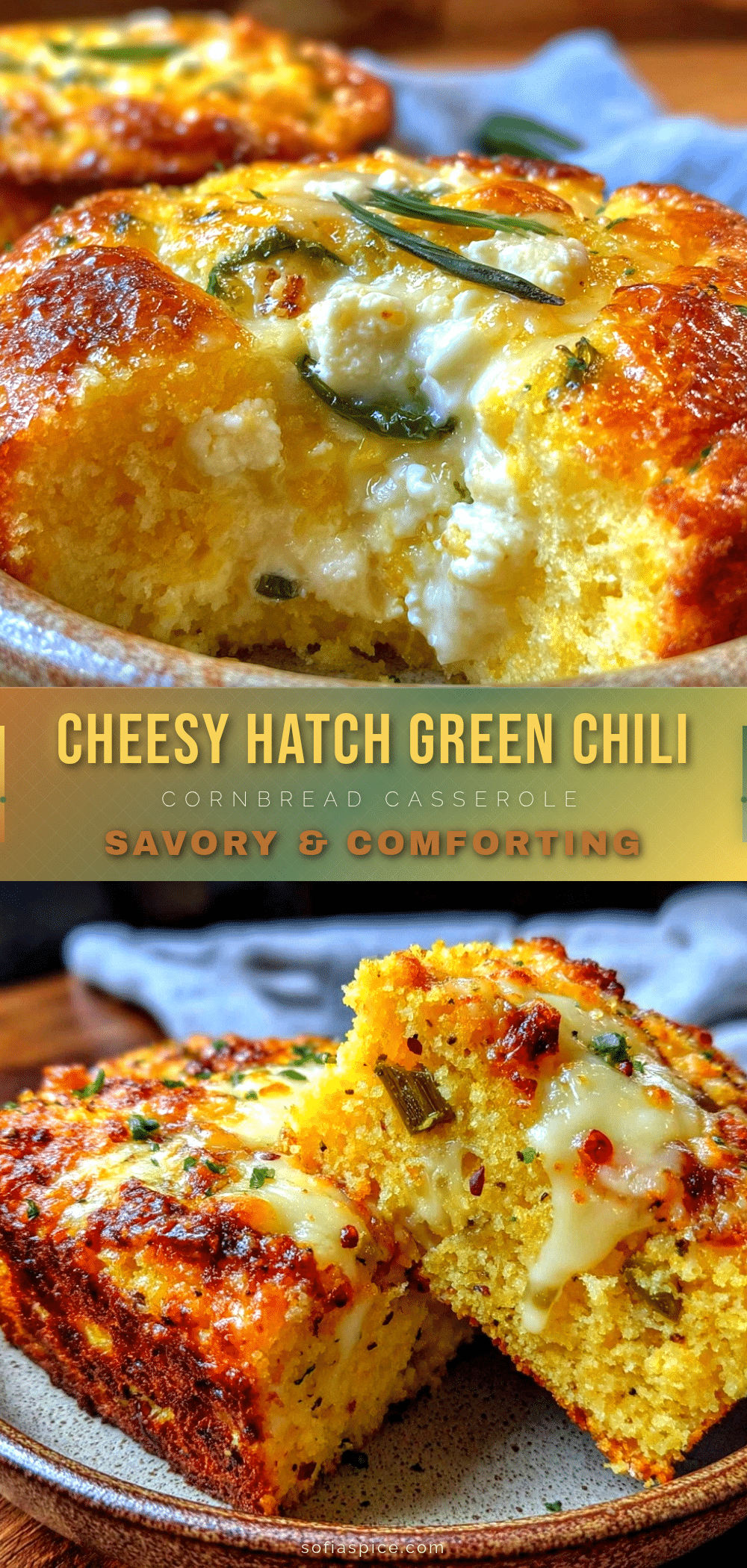 cheesy hatch green chili cornbread casserole recipe