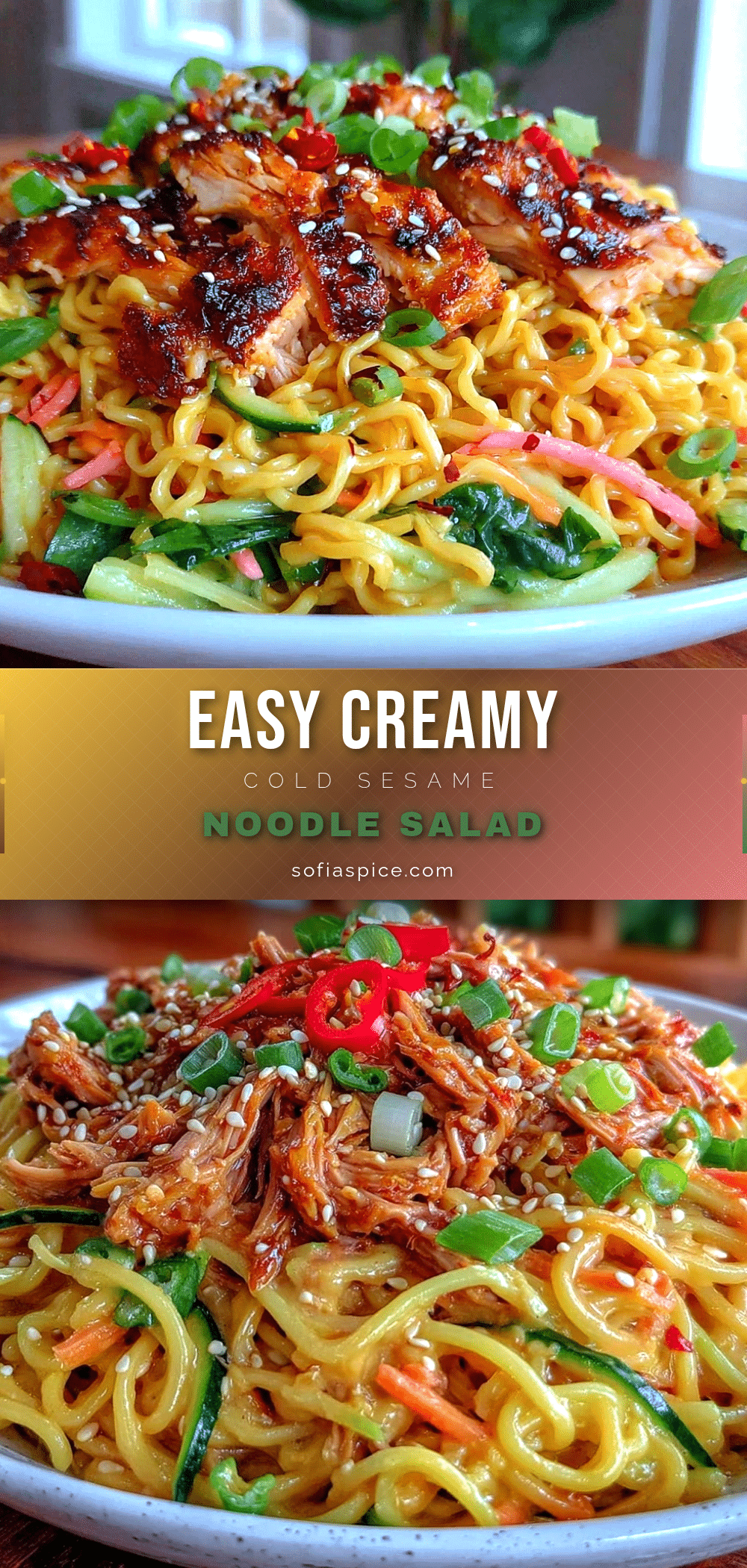 creamy cold sesame noodle salad recipe