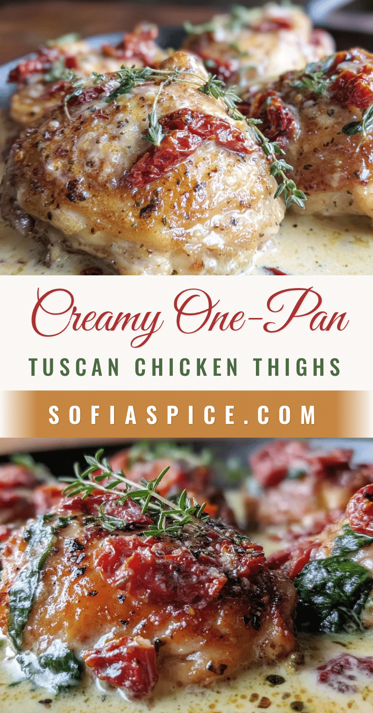 creamy one-pan tuscan chicken thighs recipe