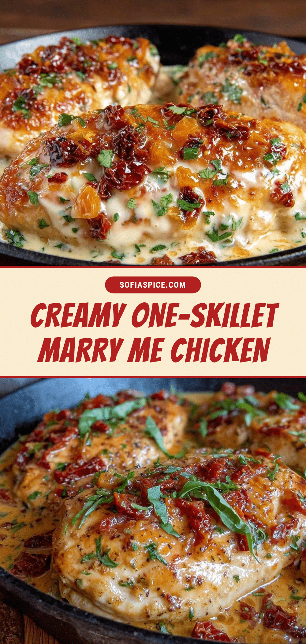 creamy one-skillet marry me chicken recipe