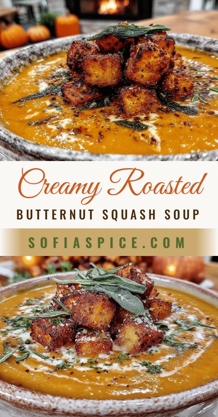 creamy roasted butternut squash soup recipe