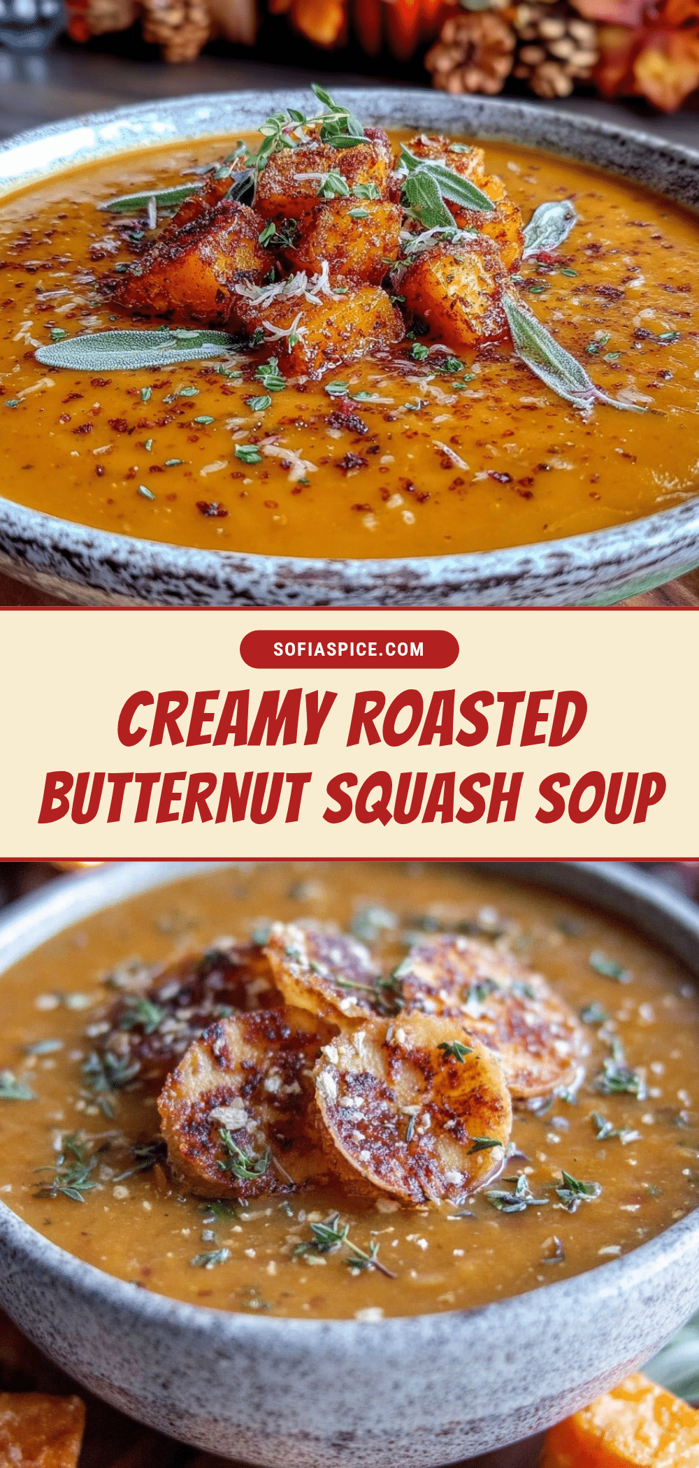 creamy roasted butternut squash soup recipe