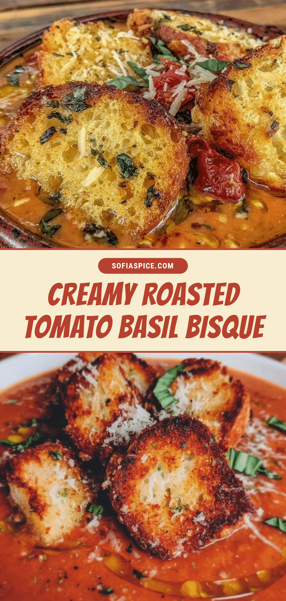 creamy roasted tomato basil bisque recipe