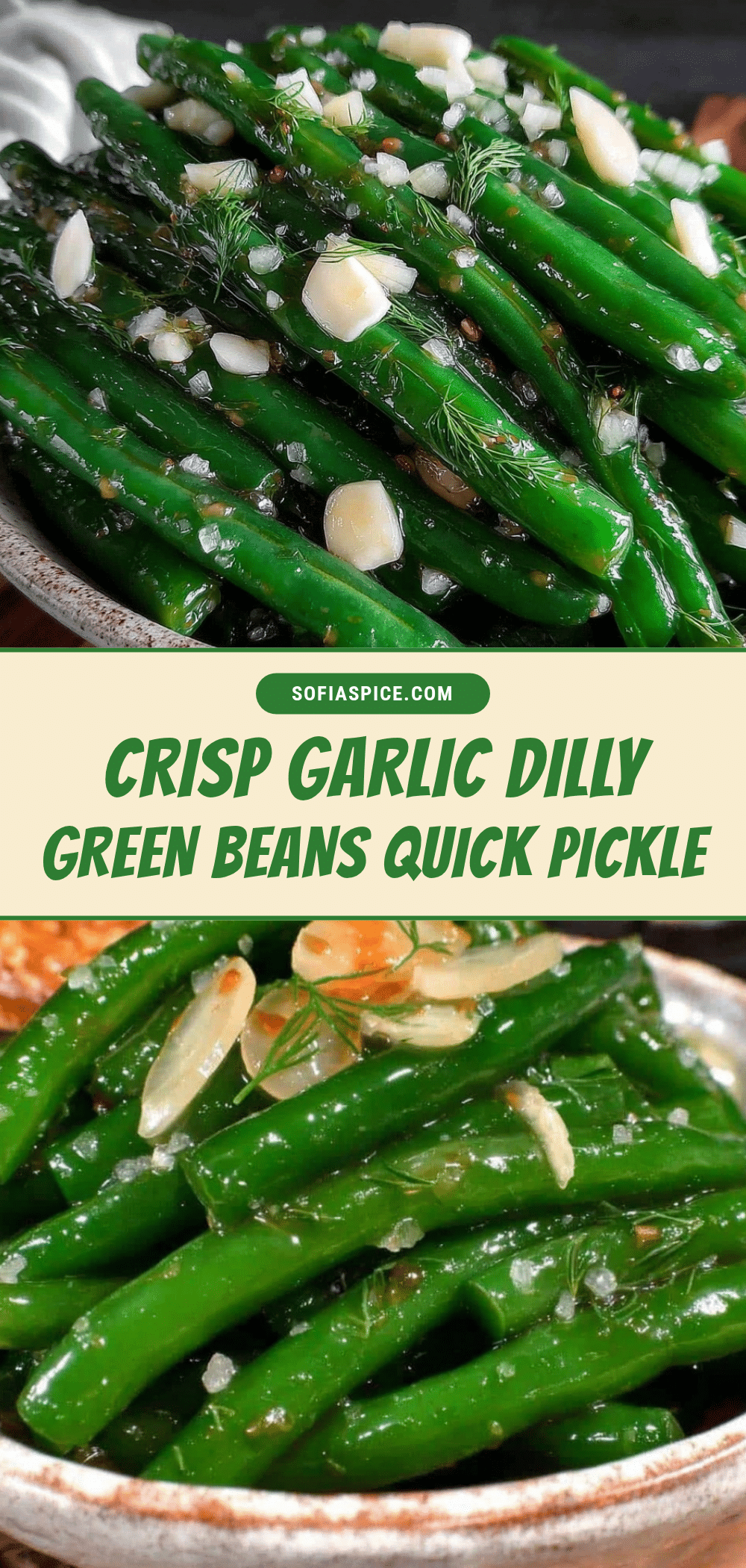 crisp garlic dilly green beans quick pickle recipe