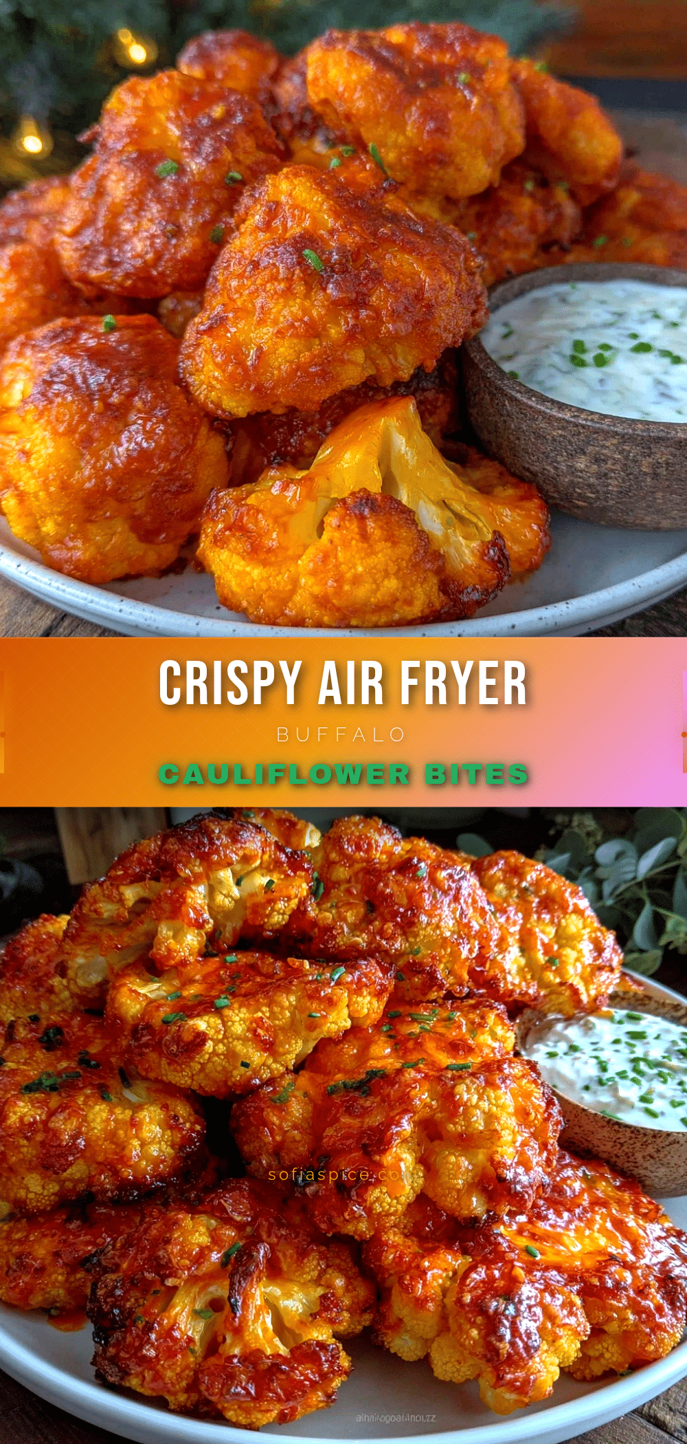 crispy air fryer buffalo cauliflower bites recipe