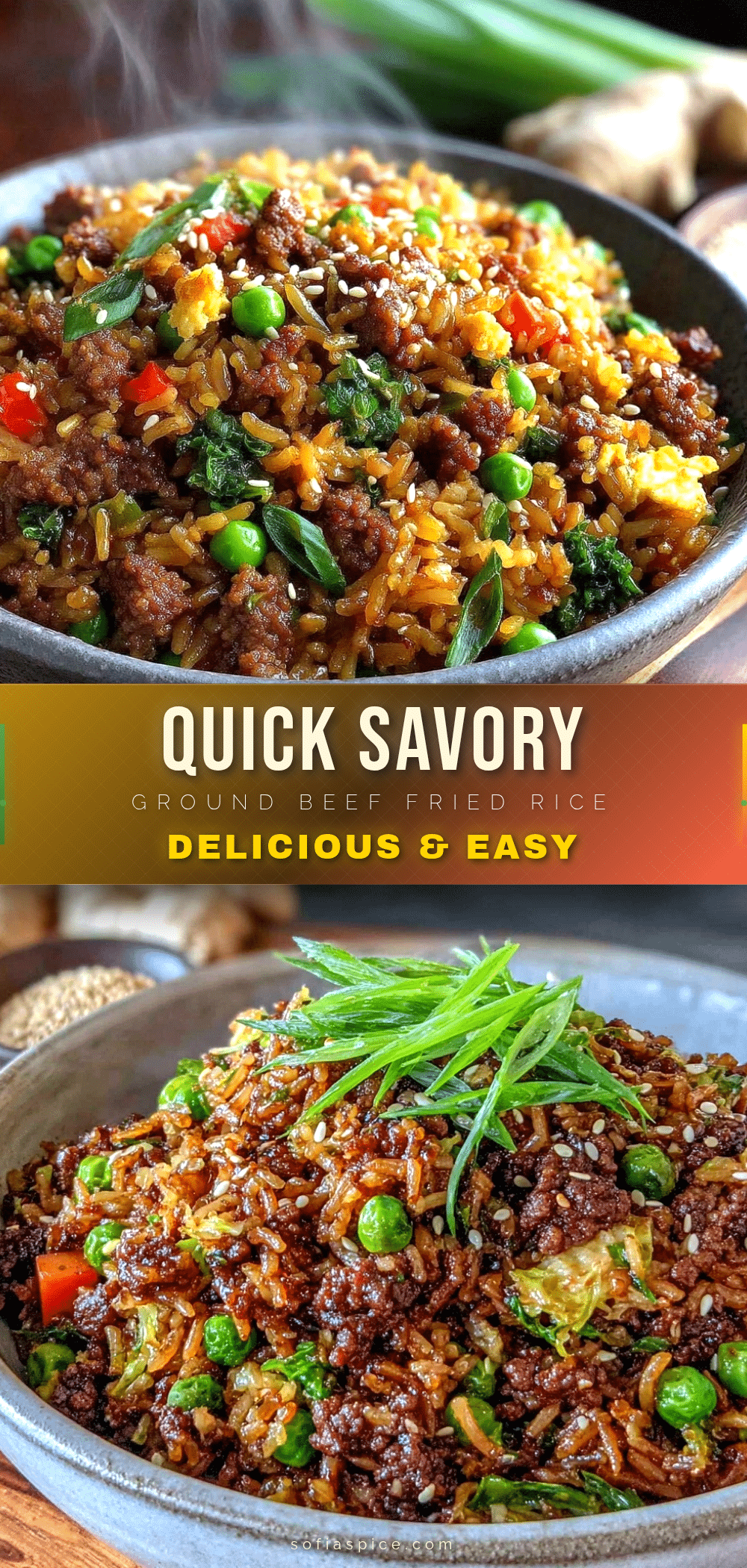 ground beef fried rice recipe