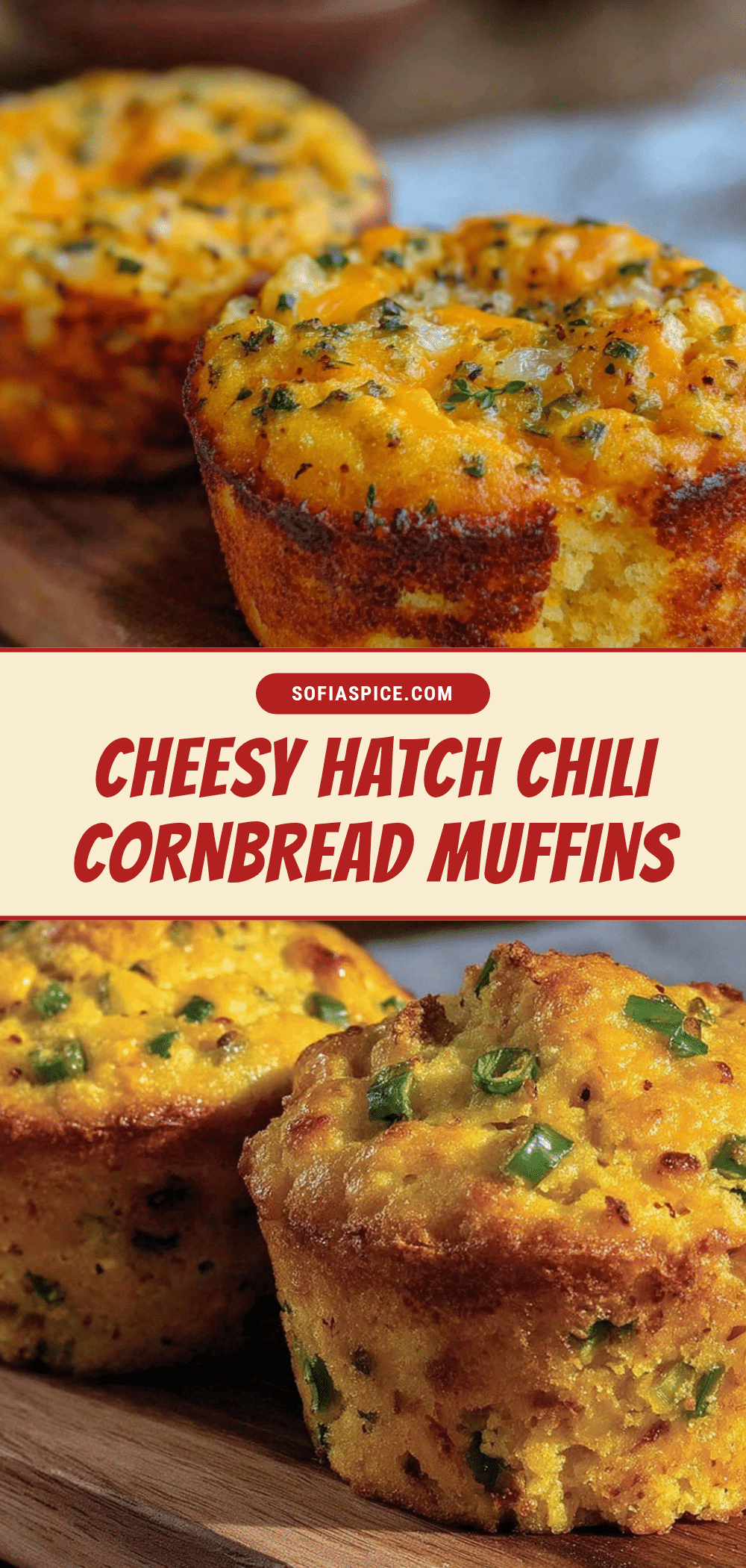 Hatch chili cheddar cornbread muffins recipe