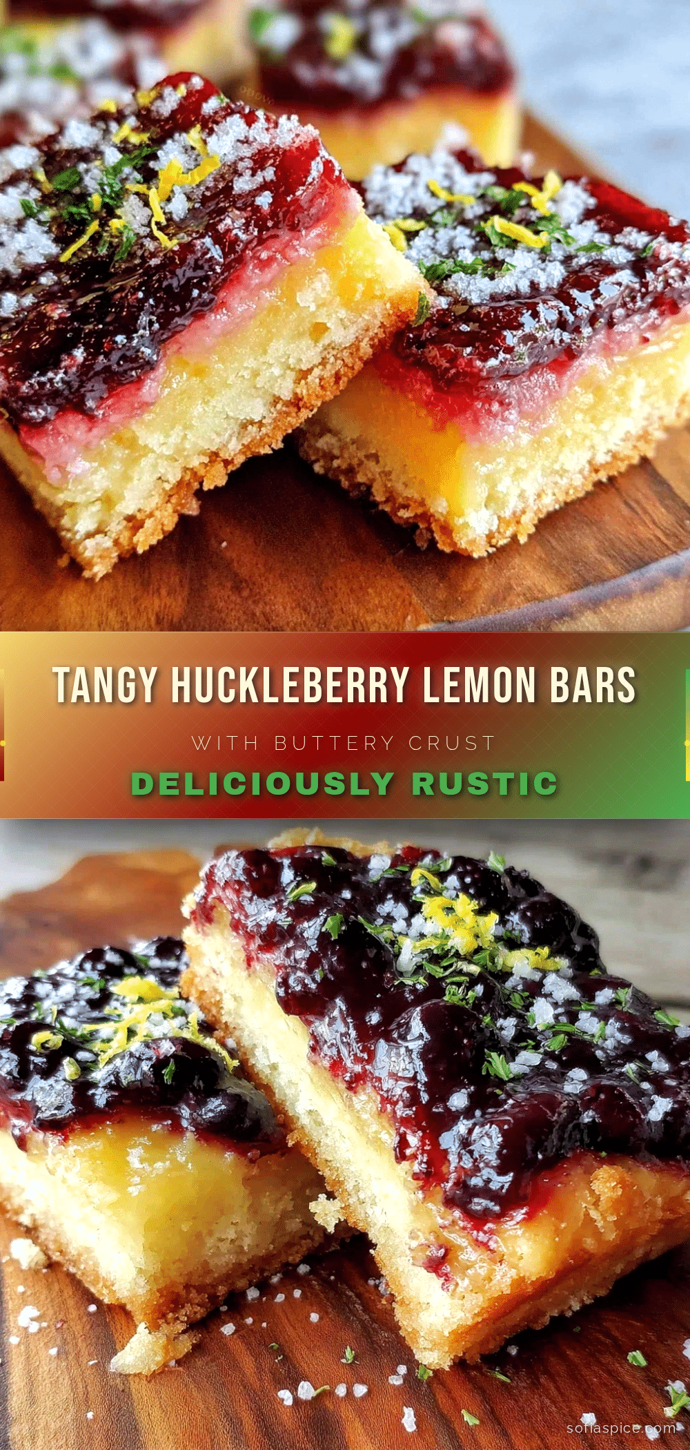 huckleberry lemon bars recipe