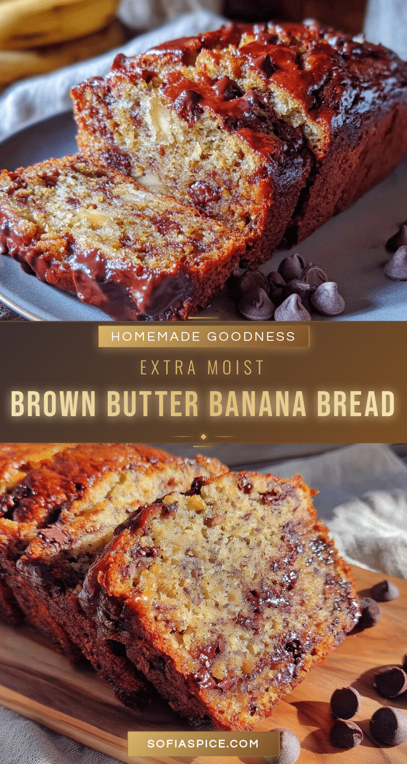 moist brown butter chocolate chip banana bread recipe