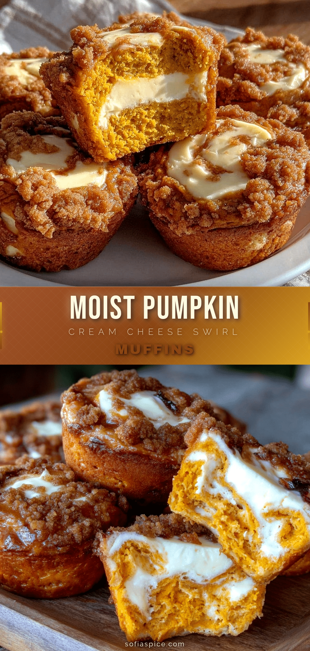pumpkin cream cheese swirl muffins recipe