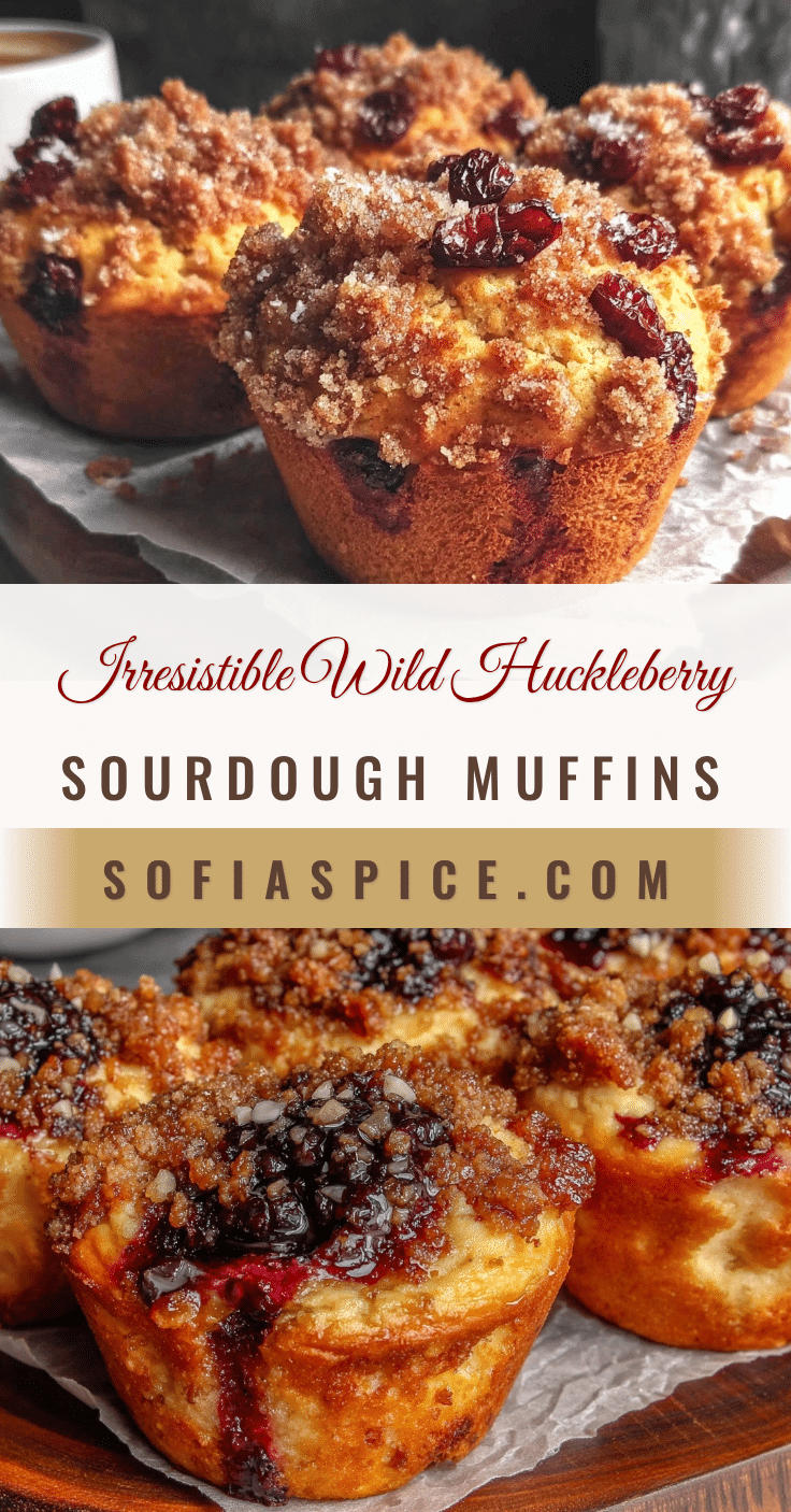 rustic wild huckleberry sourdough muffins recipe