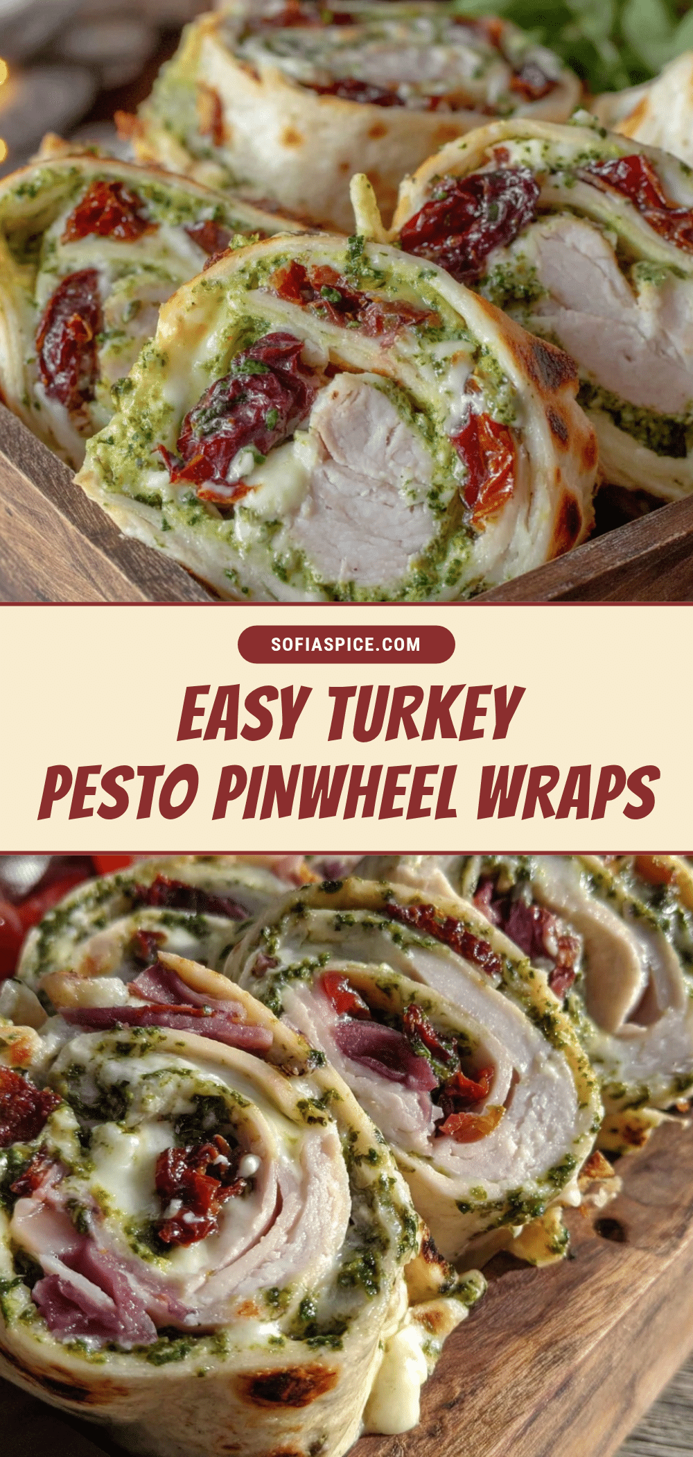 turkey pesto pinwheel wraps recipe