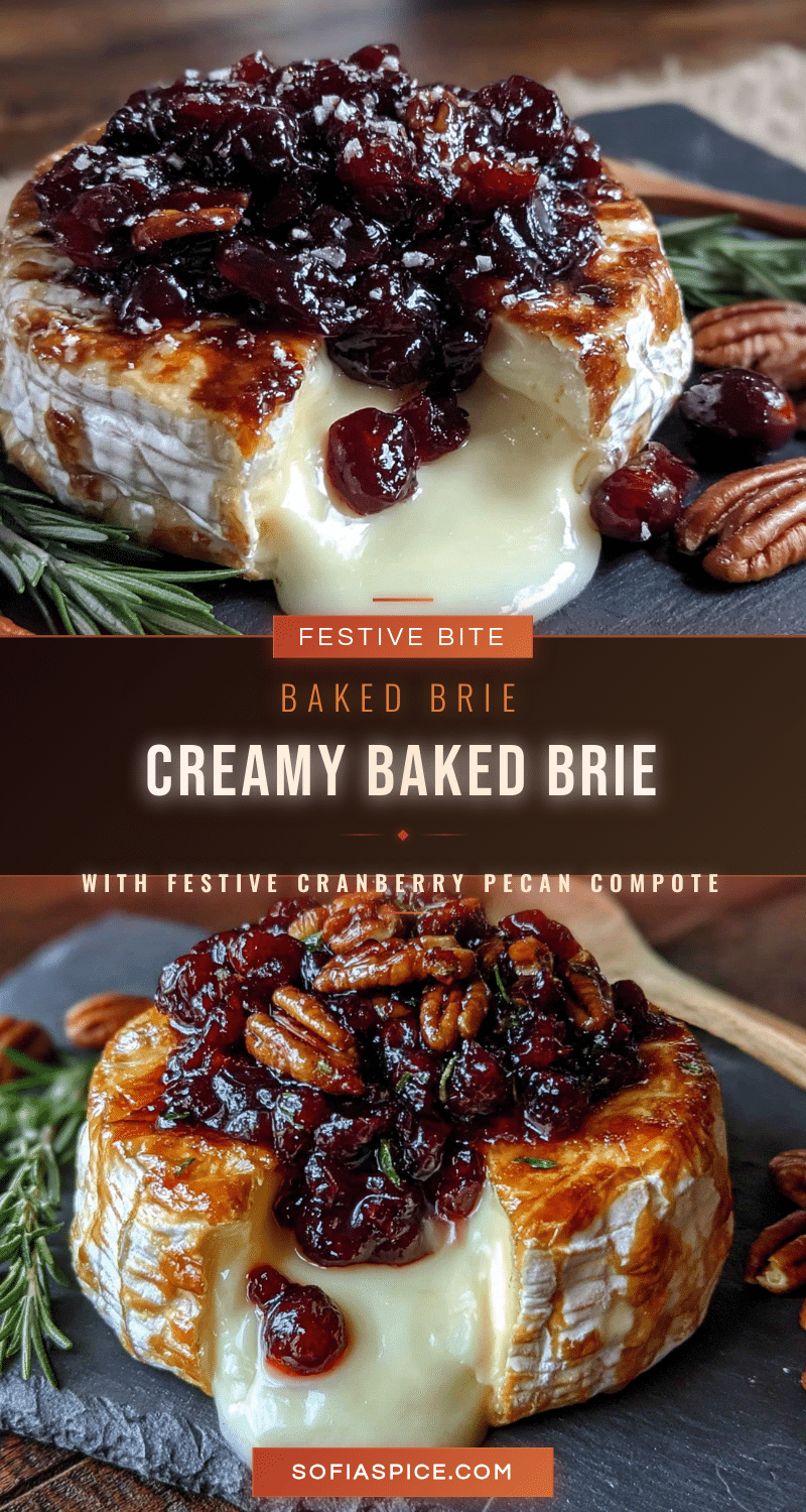 baked brie with cranberry pecan compote recipe