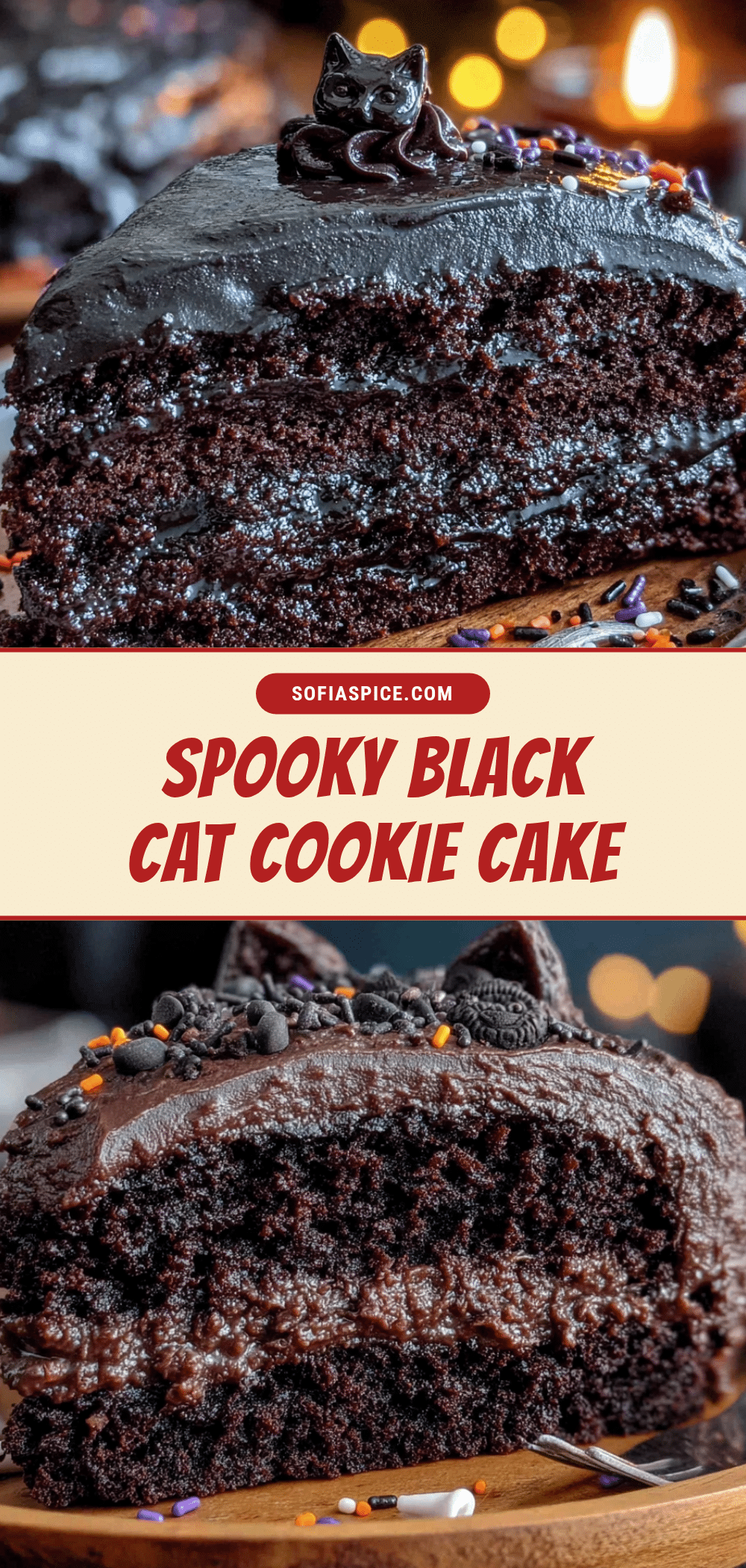black cat halloween cookie cake recipe