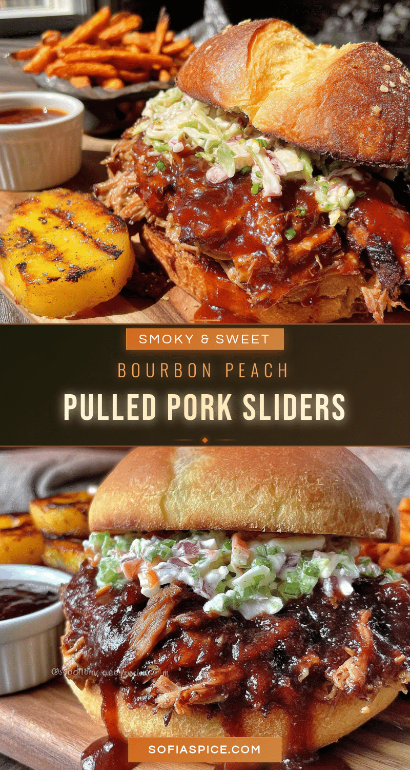 bourbon peach pulled pork sliders recipe